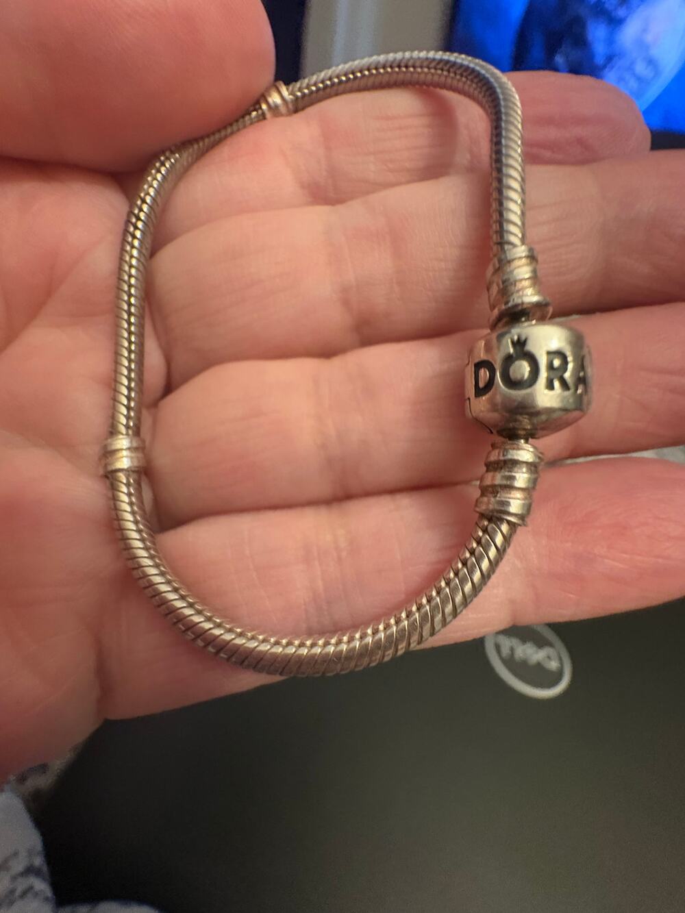 Pandora Sterling Silver 925 ALE Charm Bracelet Sz 6.5"